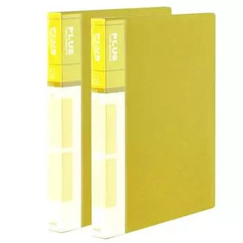 Папка-регистратор Hope File PP 2 см мини с 3 отверстиями и уплотнительным кольцом, желтая, 2 шт.