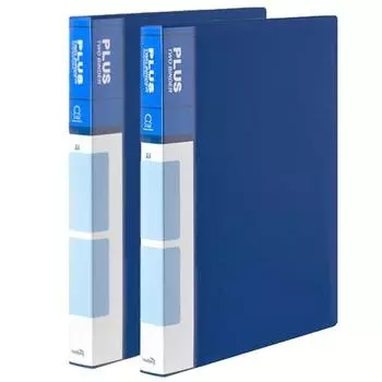 Папка-регистратор Hope File PP 2 см мини с 3 отверстиями и уплотнительным кольцом, синяя, 2 шт.