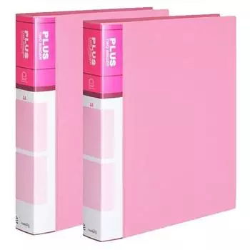 Папка-регистратор Hope File PP 3 см с 3 отверстиями и уплотнительным кольцом, розовая, 2 шт.