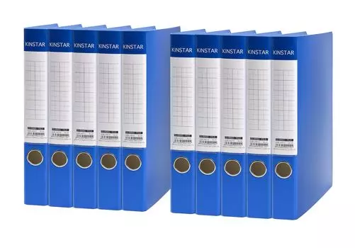 Папка-регистратор Kinstar A4 с 2 отверстиями, 10 книг, вертикальная, арочного типа, 250 листов, раздвижная папка с D-образным кольцом, A4, синяя