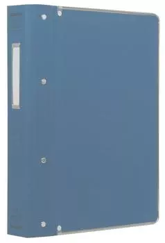 Папка-регистратор KOKUYO тканевая, проклеенная, B5, вертикальная, с металлической рамкой, 26 отверстий, вмещает 200 листов, синяя, Ha-120BZ синий
