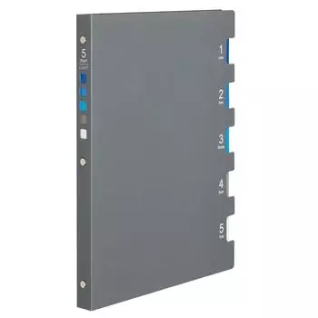 Папка-регистратор Maruman Loose Leaf B5 Five Chart 26 отверстий Серый F115-11 серый