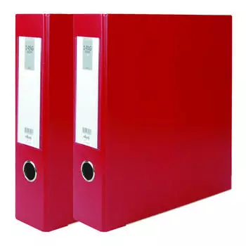 Папка-регистратор Midas с D-образным кольцом, тип таблички, 3 отверстия, формат А4, 7 см, красная, 2 шт.