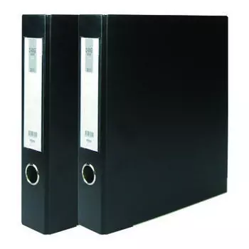 Папка-регистратор Midas с D-образным кольцом, тип таблички, 3 отверстия, формат А4, 5 см, черная, 2 шт.