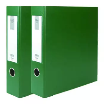 Папка-регистратор Midas с D-образным кольцом, тип таблички, 3 отверстия, формат А4, 7 см, зеленая, 2 шт.