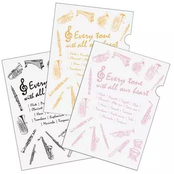 Папка-регистратор Nakano Clear A4, набор из 3 шт., духовой оркестр FL-50/BB