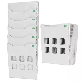 Папка-регистратор NUOLUX, настенная, формат А4, 5 файлов, индивидуальный аксессуар для хранения документов, включает в себя папку-наклейку с винтом, установленную, держатель, карманы, держатель, карман, серебряный