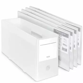 Папка-регистратор Plus Box PP Box File Half Size Clear White Set of 5 + 760035