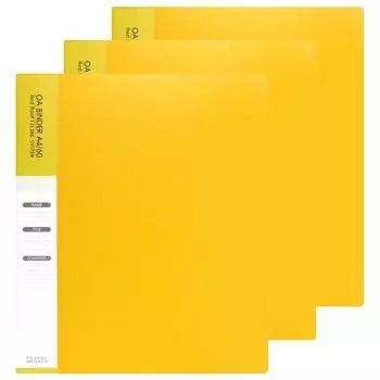 Папка-регистратор Red Loop OA Clear Binder File A4, 60 листов, желтая, 3 упаковки