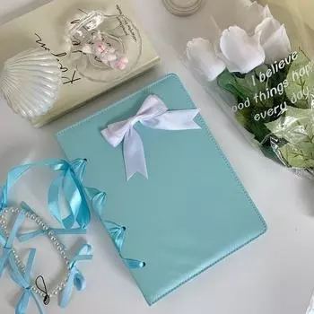 Папка-регистратор с 6 отверстиями и ленточным узлом + 10 листов внутренней бумаги формата А5 для дневника, фотокарточки, книга для покера