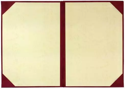 Папка-регистратор сертификата Mino Shokai флокированная красная А4 формат А3 (замшевый стиль) (для сертификатов) 8281-02