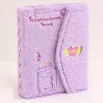 Папка-регистратор Songheung с 6 отверстиями + двухсторонняя внутренняя бумага формата A5 с 4 ячейками, 30 листов, альбом для покера, ежедневник, фиолетовый, 1 шт.