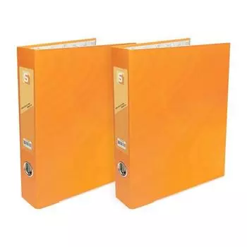 Папка-регистратор Tucobee Dono с D-образными кольцами, 3 отверстия, формат А4, 5 см, оранжевая, 2 шт.