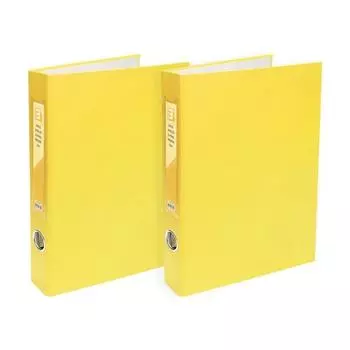 Папка-регистратор Tukobi Dono с D-образными кольцами, 3 отверстия, формат А4, 3 см, желтая, 2 шт.