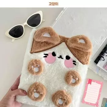 Папка-регистратор Vanilla J из меха, 6 отверстий, Poca, фотоальбом для карточек