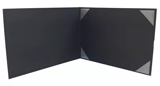 Папка с наградами Мино Сёкай, черная, горизонтальная, А4 (Узор ткани) 9552-01