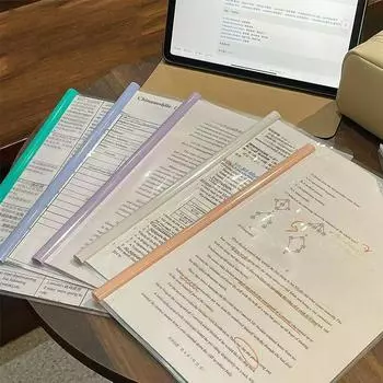 Папка с утолщенной тягой A4, сумка для хранения тестовой бумаги, зажим для тяги, папка для презентаций, большая вместимость, форма капли зелёный