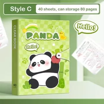 Папка-сумка Capybara Panda A4, красивая папка-органайзер для документов A4, школьный офис 40 pocket-Style C