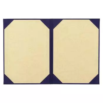 Папка-уведомление Mino Shokai, флокированная, темно-синяя, А4, 2 листа (замшевый стиль) 8282-08