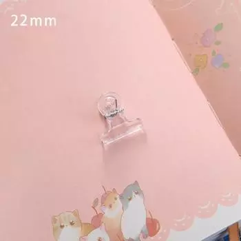 Папка-зажим для файлов в офисе, зажим для хранения еды, стационарный органайзер, креативный дом, жизнь, студенческий тест, скрепка для бумаг, пластиковый зажим, прозрачный скрепка для бумаг Clear/22mm