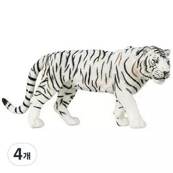 PAPO FRANCE White Tiger Animal Figure, 4 Pieces, popular toys in Korea