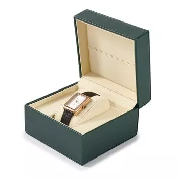 Papten Watch Case, PU Leather, for 1 Watch, Mini Portable Watch Storage Case, Suitable for Travel, Business Trips, Gifts, etc. H17303 (Green)