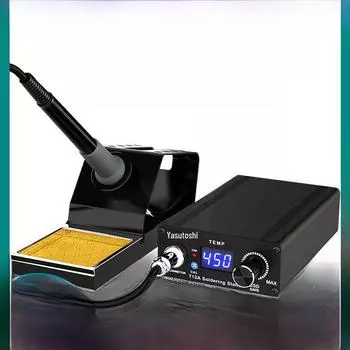 Паяльная станция Anlixin 75W с цифровым дисплеем T12: Портативный набор инструментов для домашнего ремонта с постоянной температурой