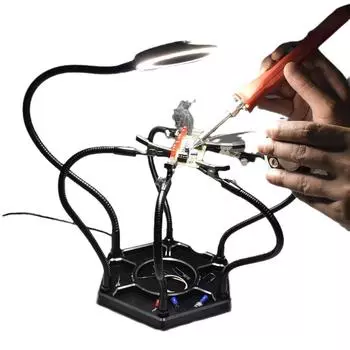 Паяльная станция Helping Hands, паяльная станция FiveClaw, паяльный инструмент Third Hand с чёрный