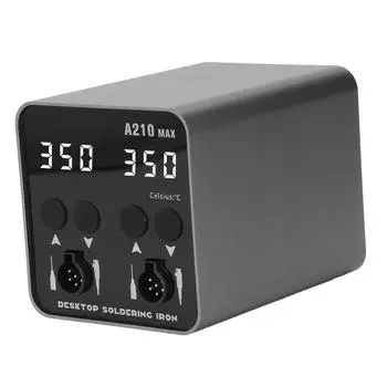 Паяльная станция с интеллектуальным контролем температуры, двухканальная сварочная ремонтная станция с C210 US Plug