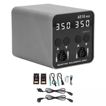 Паяльная станция с интеллектуальным контролем температуры, двухканальная сварочная ремонтная станция с C210 H US Plug, 100240V