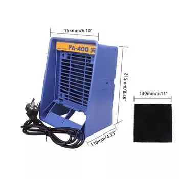 Паяльник FA-400 220 В/110 В, дымопоглотитель, антистатический дымосос, курительный прибор с 5 бесплатными губками-фильтрами из активированного угля