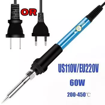 Паяльник с регулируемой температурой, электрический разъем UR 60 Вт 80 Вт, сварочная паяльная паяльная станция, инструмент для ремонта насадок для термокарандашей US Plug