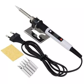Паяльник с ЖК-дисплеем и цифровым дисплеем, 80 Вт, паяльная головка с регулируемой температурой, 220 В/110 В, набор инструментов для пайки