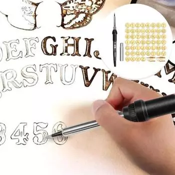 Паяльник Yousheng DIY для выжигания по дереву, набор для резьбы по дереву, цифровой дисплей, безопасный в использовании, регулируемая температура, набор алфавитных штампов