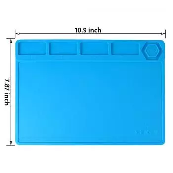 Паяльный коврик, изоляционная силиконовая сварочная площадка, ремонтный комплект, термостойкая магнитная паяльная станция для паяльника BGA синий