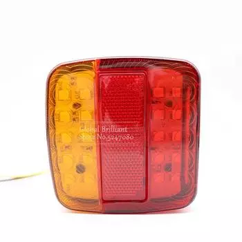 Пара 12 В 26 светодиодных задних фонарей для прицепа, левый и правый задний фонарь, тормозной стоп-сигнал для грузовика, указатель поворота, лампа номерного знака для лодки, автофургона, автомобиля, фургона