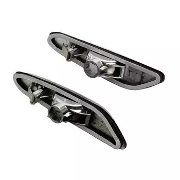 Пара 12 В 55 Вт боковых габаритных фонарей, указатели поворота для BMW E46 E60 E61 E83 X3, светодиодные боковые габаритные фонари, мигающие автомобильные аксессуары белый