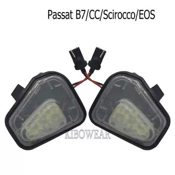 Пара 18-SMD светодиодных фонарей для лужи, приветственные лампы для Volkswagen Passat B7 Passat CC Scirocco MK3 2009 2017 под боковым зеркалом