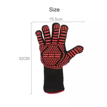 Пара 1 Шаблон Знака Равенства Барбекю Гриль Готовка Духовка Перчатки Экстремальная Жаростойкость 1Pcs