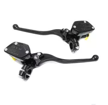 Пара 22 мм 7/8 CNC Мотоциклетные рычаги главного цилиндра Гидравлический тормозной насос Ручки сцепления Рычаг на руле Комплект резервуара Для HONDA Yamah