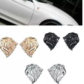 Пара 3D металлических автомобильных наклеек, автомобильная эмблема, значок, хром, черное, золотое для 307, 206, 308, 407, 3008, 207, 208, 508 чёрный