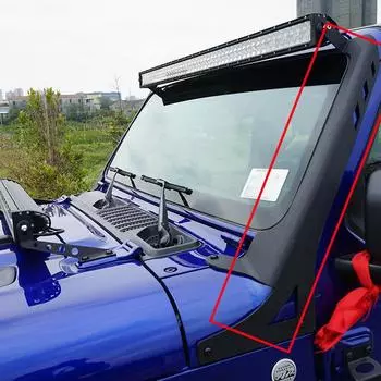 Пара 52-дюймовых кронштейнов для автомобильных фонарей на крышу, подходящих для Jeep Wrangler JL 2018 2019, автомобильные аксессуары, стойки для плафонов чёрный