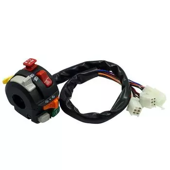 Пара 7/8 22 мм мотоцикла, переключатель управления на руле, сигнальная лампа, сигнал поворота, звуковой сигнал, запуск, убийство, свет обгона