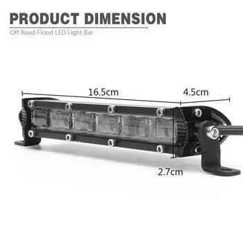 Пара 8 120W 12000LM Алюминиевая 6D Заливающий луч Тонкая светодиодная рабочая фара Однорядная Автомобильные Внедорожные фары Новые