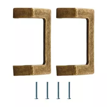 Пара антикварных латунных мебельных ручек с межцентровым расстоянием Винтажные ручки для ящиков Винтажные ручки для ящиков набор для ванной и комода T1 разноцветный