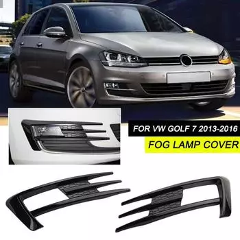 Пара автомобильных передних противотуманных фар решетка радиатора для VW Golf 7 MK7 GTI 2014 2015 2016 2017 противотуманная фара нижняя крышка бампера чёрный