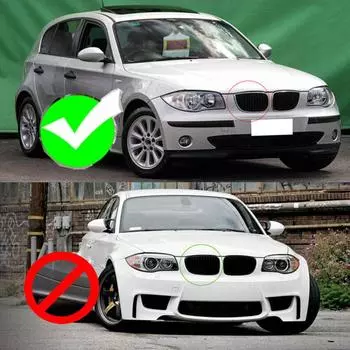 Пара автомобильных передних решеток для почек для BMW E81 E87 2004-2007 M SPORT Pre-facelift Racing Grills Решетки Авто Аксессуары для гриля ABS