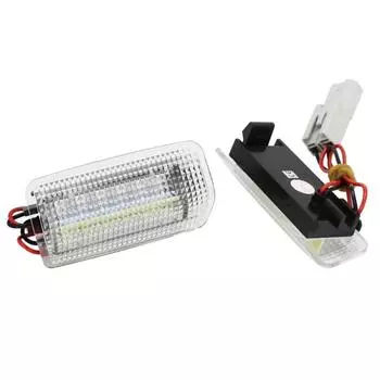 Пара автомобильных светодиодных дверных приветственных огней 12 В, белые, красные, SMD, светодиодные лампы для Toyota Camry Crown Prius, Lexus IS250 RX350 LS430