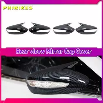 Пара боковых зеркал заднего вида автомобиля, крышка зеркала, чехол, отделка для Hyundai, Hyundai Sonata DN8 2011-2014, крышки зеркала заднего вида