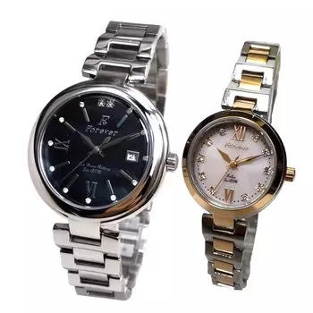 Пара часов 10 ATM водонепроницаемая модель с батареей модель Solar с японской солнечной батареей Часы с красивым кристальным циферблатом Поставляются с простым ремешком